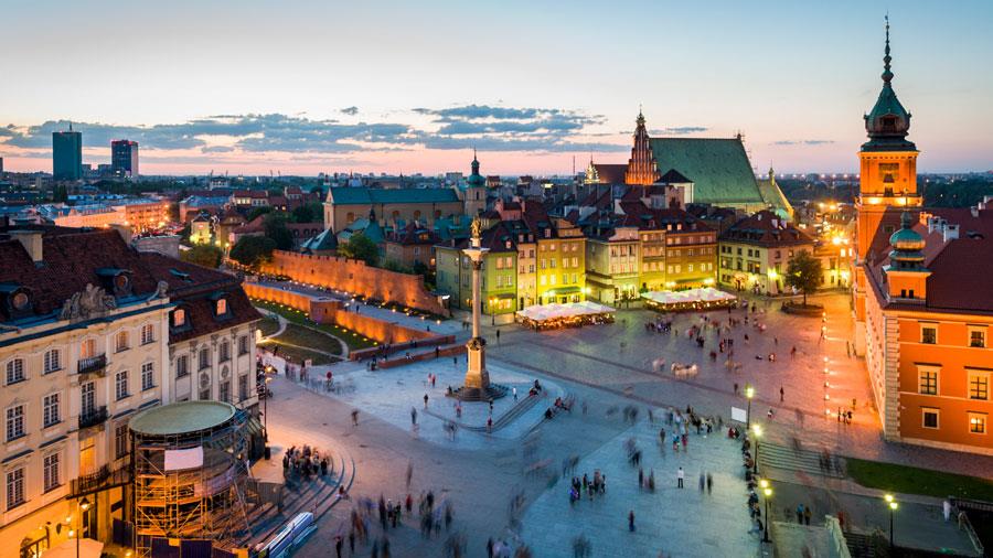 Old Town panorama of Warsaw