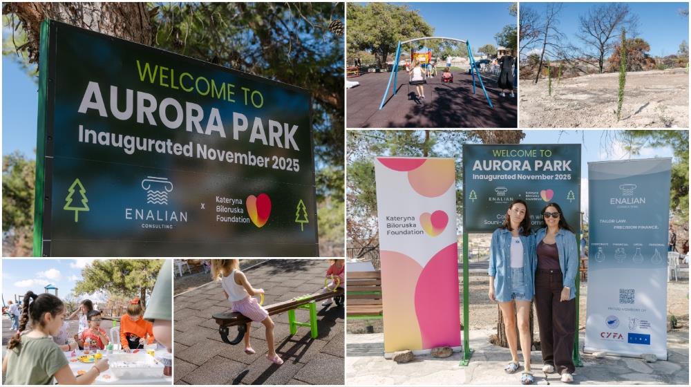 Kateryna Biloruska Foundation and Enalian rebuild Aurora Park affected by wildfires in Souni–Zanatzia (pics)