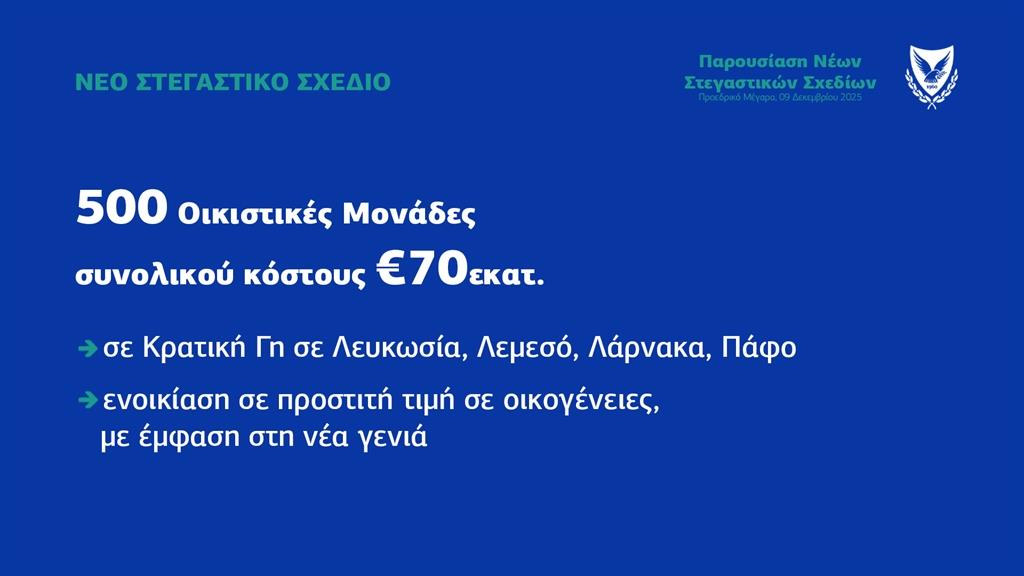 ΠτΔ: 500 οικιστικές μονάδες σε κρατική γη αξίας €70 εκατ. - Θα παραχωρηθούν με προσιτό ενοίκιο