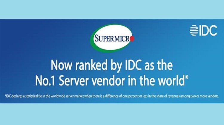 Η Supermicro ανακηρύσσεται Νο.1 προμηθευτής server παγκοσμίως