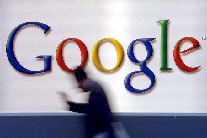 epa06896254 (FILE) - - A man passes by a Google logo in Frankfurt, Germany, 21 October 2004 (reissued 18 July 2018). According to reports, the EU on 18 July 2018 fines Google with a fine of five billion US dollars over 'illegal restrictions on the use of Android.'  EPA/BORIS ROESSLER  GERMANY OUT *** Local Caption *** 54378520