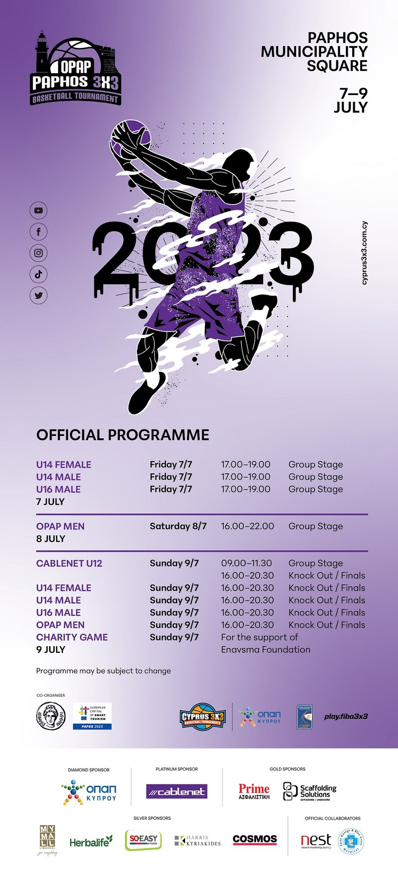 OPAP Paphos 3x3 Official Programme